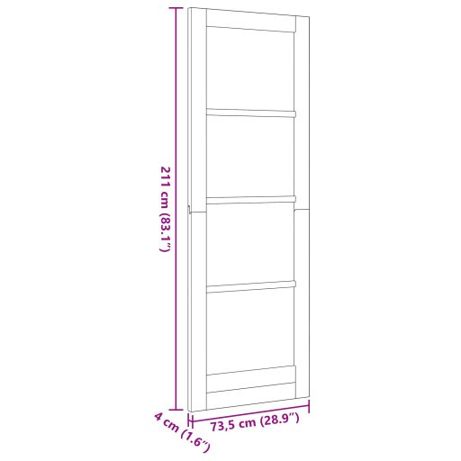Beltéri Ajtó "ORKDAL" Fehér 73.5x211x4 cm Tölgylap