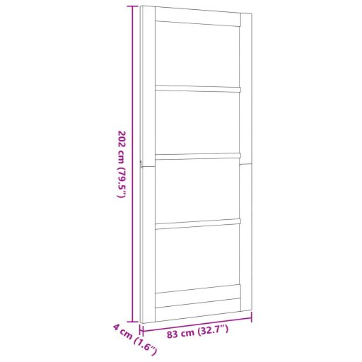 Beltéri Ajtó "ORKDAL" 83x202x4 cm Tömbfa Fenyő