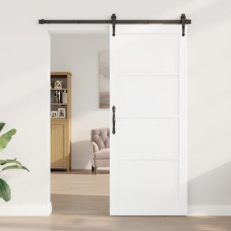   Beltéri Ajtó 'ORKDAL'Fehér 86x211x4 cm Tömör Fenyő