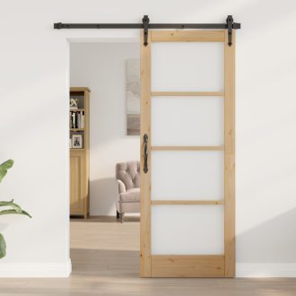   Beltéri Ajtó Üveggel "ORKDAL" 78x202x4 cm Szilárd Fenyő