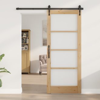   Beltéri Ajtó Üveggel "ORKDAL" 83x202x4 cm Tömör Fenyő
