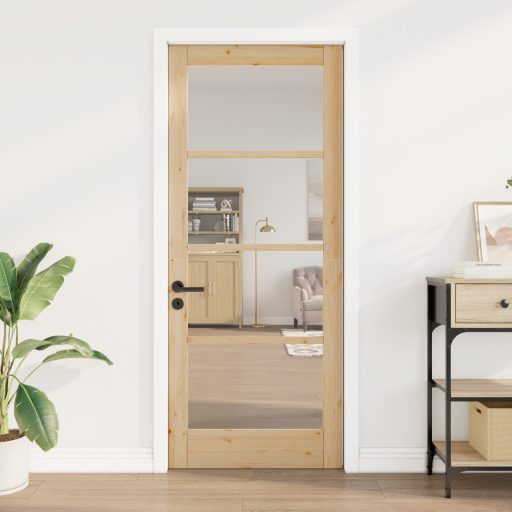 Beltéri Ajtó Üveggel "ORKDAL" 83x202x4 cm Tömör Fenyő