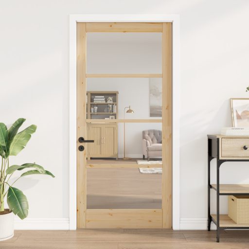 Belső Ráccsal Ellátott Ajtó "ORKDAL" 93x202x4 cm Szilárd Fenyőfából