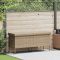 Bézs polyrattan kerti tárolóláda kerekekkel 160x55x75 cm