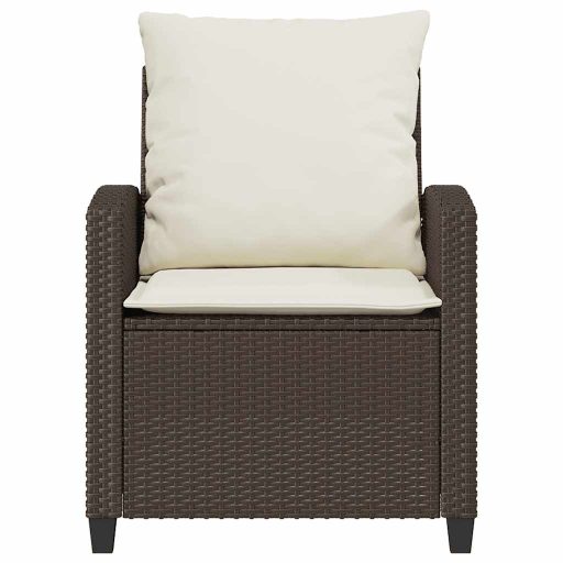 4 részes barna polyrattan kerti ülőgarnitúra párnákkal