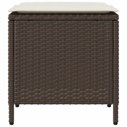 4 részes barna polyrattan kerti ülőgarnitúra párnákkal