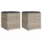 2 db világosszürke polyrattan kerti szék párnával 40x40x43 cm