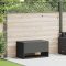 Fekete polyrattan kültéri párna doboz 100x55x55,5 cm