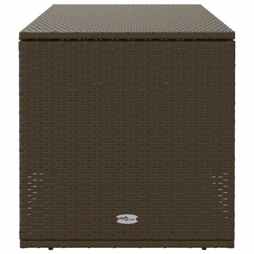 Barna polyrattan kültéri párna doboz 100x55x55,5 cm