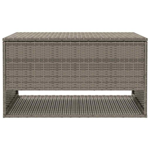 Szürke polyrattan kültéri párna doboz 100x55x55,5 cm