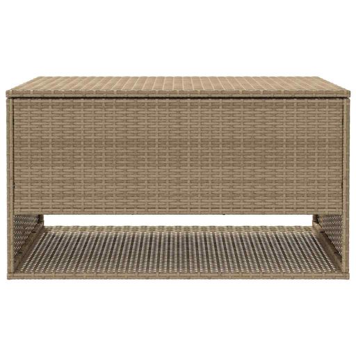 Bézs polyrattan kültéri párna doboz 100x55x55,5 cm