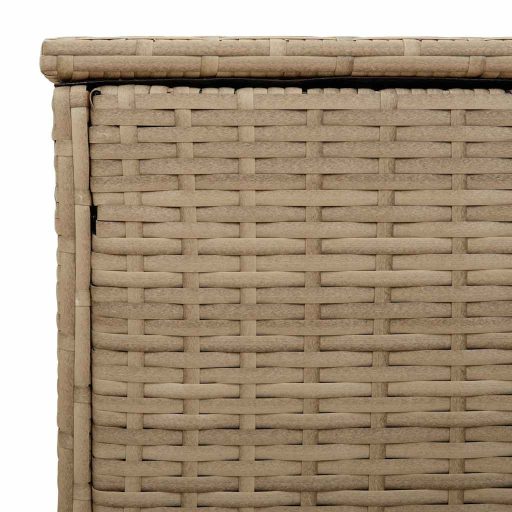 Bézs polyrattan kültéri párna doboz 100x55x55,5 cm