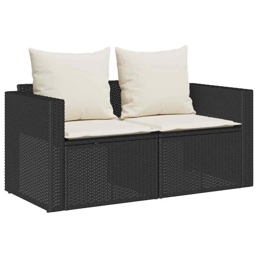 5 részes polyrattan kerti kanapé garnitúra párnákkal stackable
