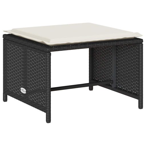 5 részes polyrattan kerti kanapé garnitúra párnákkal stackable