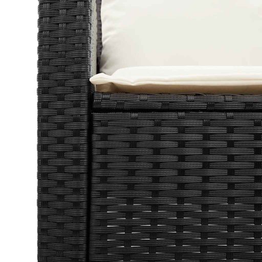 5 részes polyrattan kerti kanapé garnitúra párnákkal stackable