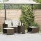 5 részes polyrattan kerti kanapé garnitúra párnákkal stackable