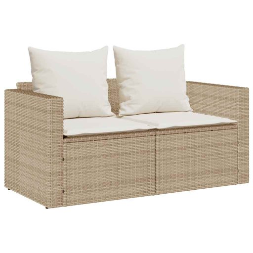 5 részes polyrattan kerti kanapé garnitúra párnákkal stackable