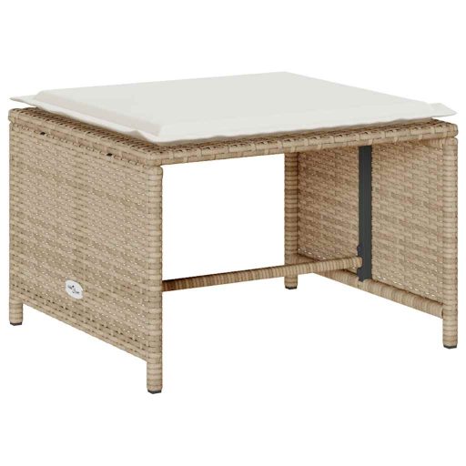 5 részes polyrattan kerti kanapé garnitúra párnákkal stackable