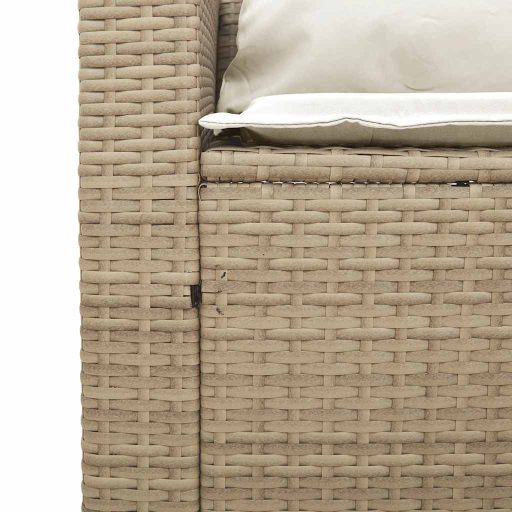 5 részes polyrattan kerti kanapé garnitúra párnákkal stackable