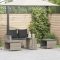 5 részes polyrattan kerti kanapé garnitúra párnákkal stackable