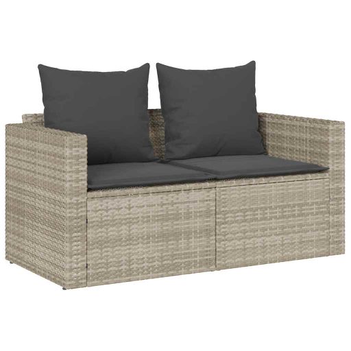 5 részes polyrattan kerti kanapé garnitúra párnákkal stackable