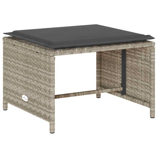 5 részes polyrattan kerti kanapé garnitúra párnákkal stackable