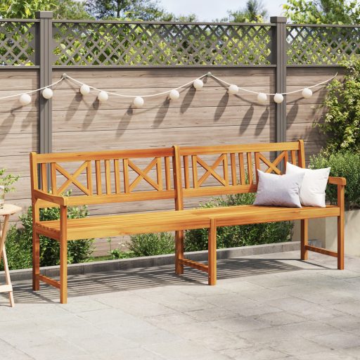 Kerti Pad 220x56x90 cm Tömör Fa Akác