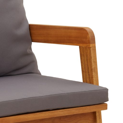 Kerti Pad Párnákkal 115x65x71 cm Tömör Akác Fából