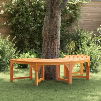 Kültéri Fa Pad Félkör 160 cm Tömör Eukaliptusz