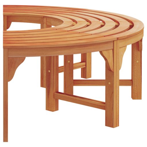 Kültéri Fa Pad Félkör 160 cm Tömör Eukaliptusz