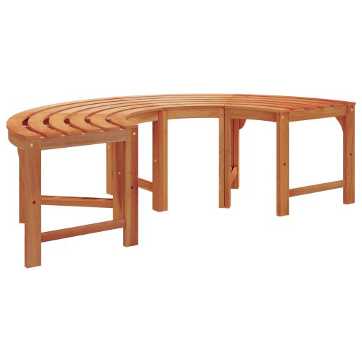 Kültéri Fa Pad Félkör 160 cm Tömör Eukaliptusz
