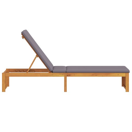 Pihenőágy Párnával 200x55x30 cm Tömör Akácfából