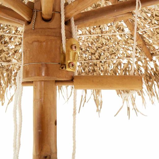 Bambusz tiki esernyő banánlevél ernyővel 150 cm