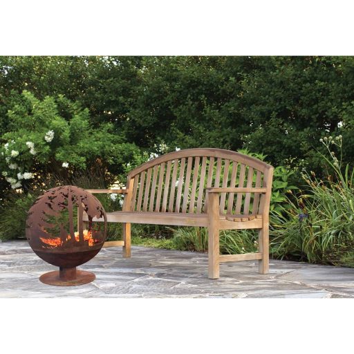 Esschert Design lézerrel kivágott tűztál 57,5x57,5x66 cm rozsdaszínű