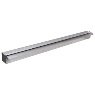   Négyszögletes rozsdamentes acél medence szökőkút LED fényekkel 90 cm
