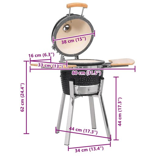 Kamado Barbecue kerámia grill füstölő 81 cm