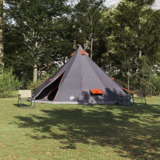   Családi sátor Tipi Szürke és Narancssárga 12-Fős Vízálló