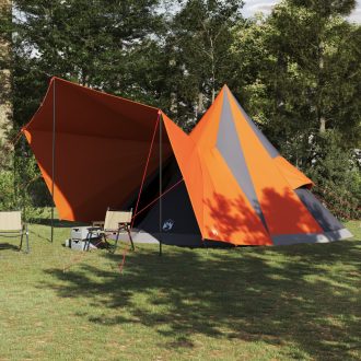 Családi sátor Tipi Szürke és Narancs 12-Fős Vízálló