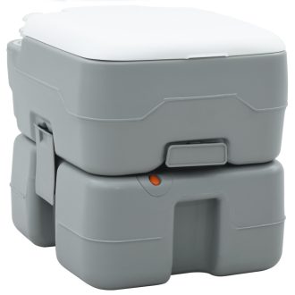   Kemping WC Hordozható Szürke 10L Frissvíz 20L Hulladéktartály