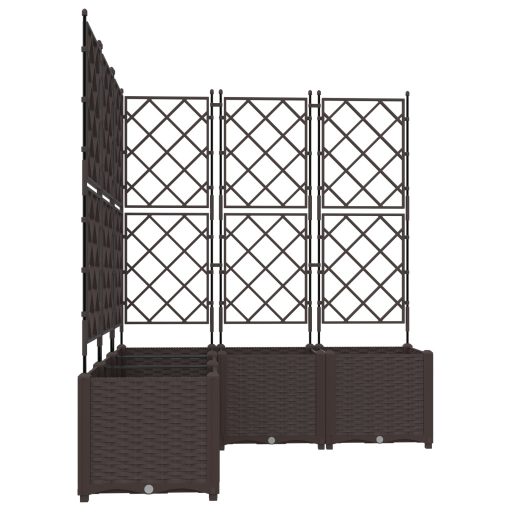 Kert Cserép Rácsos 5 db Barna 120x120x143 cm