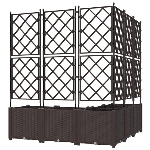 Kert Cserép Rácsos 5 db Barna 120x120x143 cm