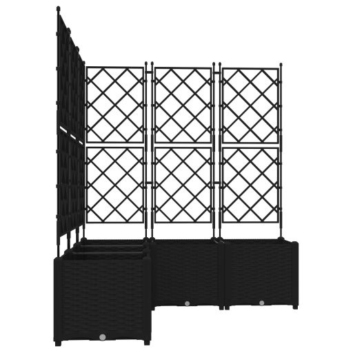 Kertész láda rácsos elemmel 5 db Fekete 120x120x143 cm