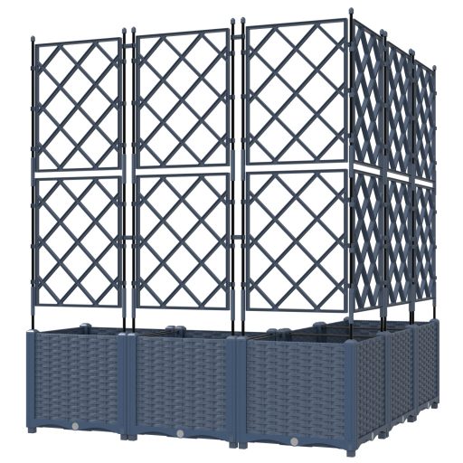 Kertész rácsos 5 db Szürke 120x120x143 cm