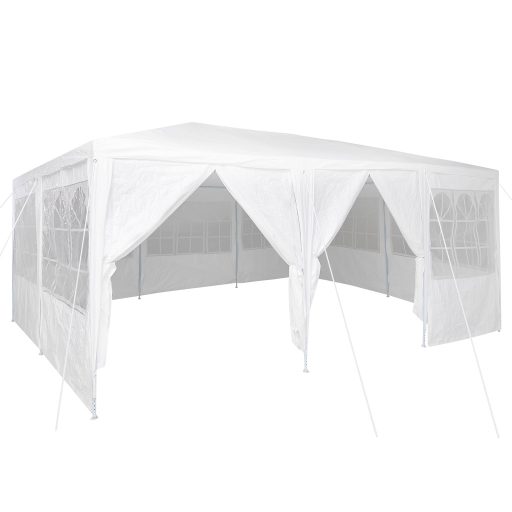 Parti Pavilon 10 Oldalfallal - Fehér 6x4 m PE