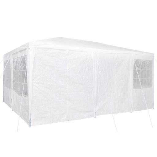 Parti Pavilon 10 Oldalfallal - Fehér 6x4 m PE