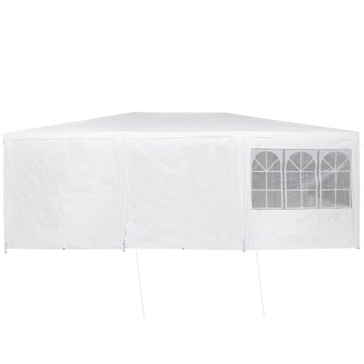 Parti Pavilon 10 Oldalfallal - Fehér 6x4 m PE