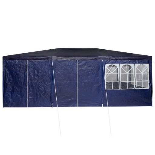 Parti sátor 10 oldalfallal Kék 6x4 m PE