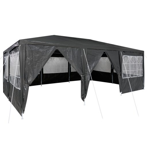 Buli sátor 10 oldalfallal antracit 6x4 m PE