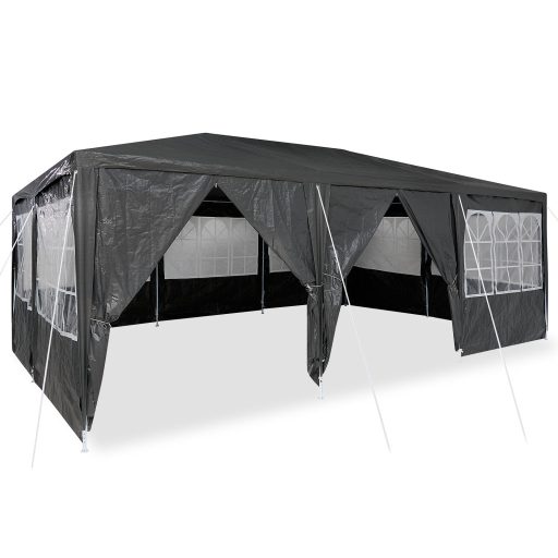 Buli sátor 10 oldalfallal antracit 6x4 m PE