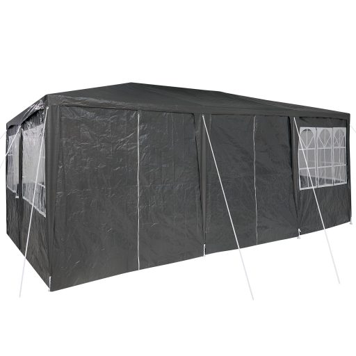 Buli sátor 10 oldalfallal antracit 6x4 m PE